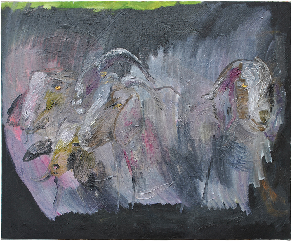 fabienne audeoud contemporary art oysters and goats painting